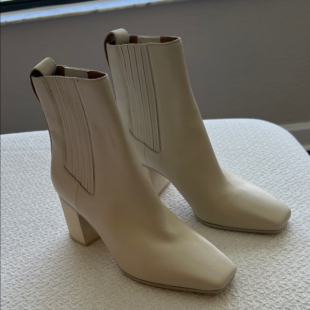 rag & bone Cream Ankle Booties